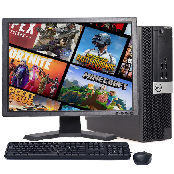 Dell 3040 Desktop i5 3.2GHz 8GB 1TB Windows 10 Pro and with a Dell 19" Widescreen LCD Monitor keyboard, mouse and wifi adapter