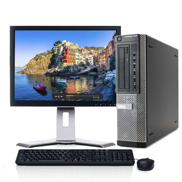 Dell OptiPlex 7010 Desktop 8GB 256SSD with a Dell 19" LCD Monitor Windows 10 Professional
