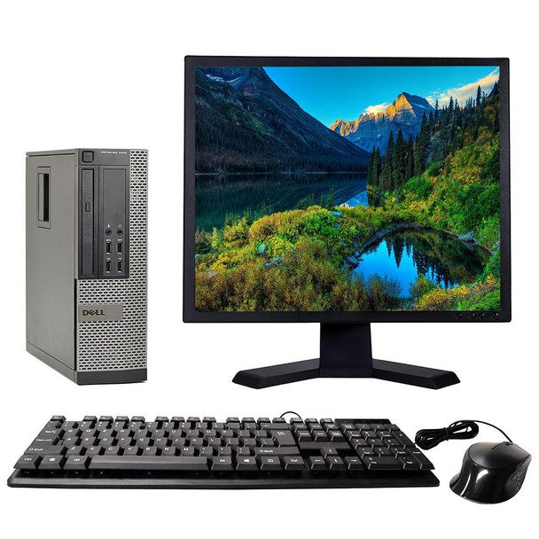 Dell OptiPlex 7010 USFF Desktop Computer i3 3th Generation 8GB RAM 128GB SSD 19" LCD Wi-Fi Windows 10 Home