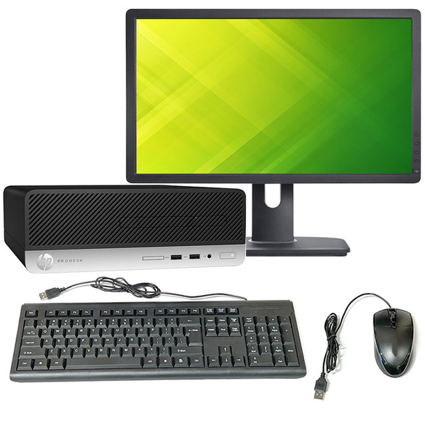 HP ProDesk 400 G4 Intel Core i5 7th Generation 8GB RAM 240GB SSD 20" LCD Monitor Windows 10 Home Wi-Fi