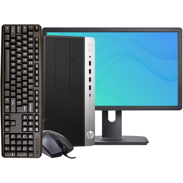 HP ProDesk 600 G4 Tower Intel i5 8th Gen 32GB RAM 2TB HDD 22in LCD Windows 11 Pro Wi-Fi
