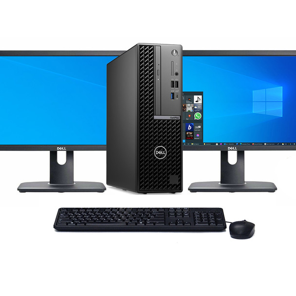 Dell OptiPlex 7010 SFF | Core i5 13th gen 16GB RAM | 512GB SSD | Dual 22" LCD Monitors | Windows 11 Pro