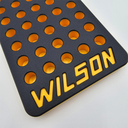 L.E. Wilson Reloading Tray .473" 50 Hole Black/Yellow