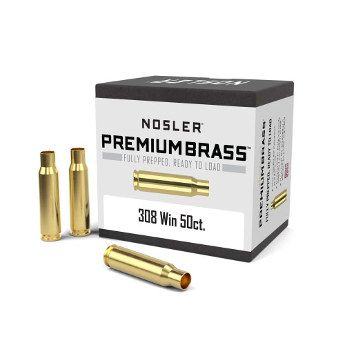 Nosler Unprimed Brass Rifle Cartridge Cases 50/ct .308 Win