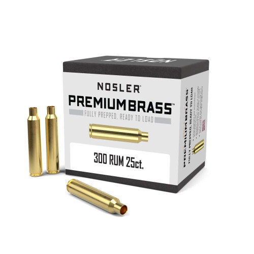 Nosler Unprimed Brass Rifle Cartridge Cases 25/ct .300 Rem Ultra