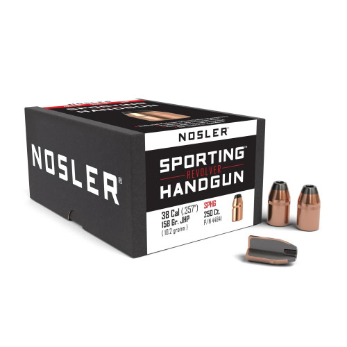 Nosler Sporting Handgun Revolver Bullets .38 cal .357" 158 gr JHP 250/ct