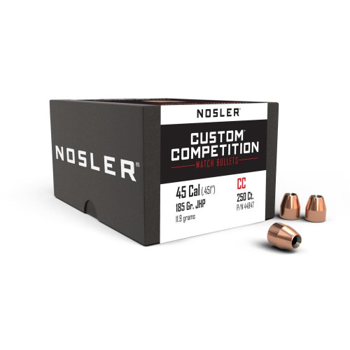 Nosler Custom Competition Bullets .45 cal .451" 185 gr JHP 250/ct