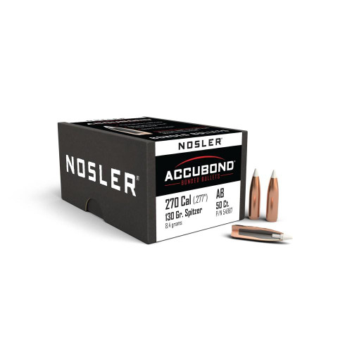 Nosler AccuBond Bullets .270 cal .277" 130 gr SBT-ACB 50/ct