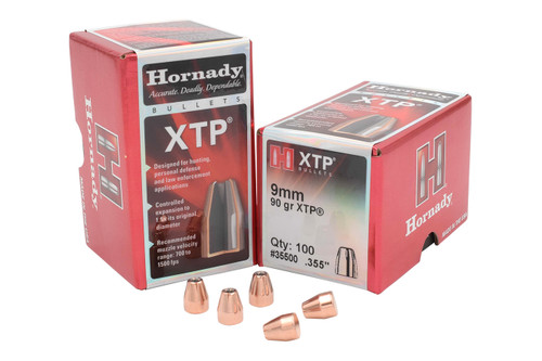 Hornady 9mm .355 Diameter 90gr XTP Projectile