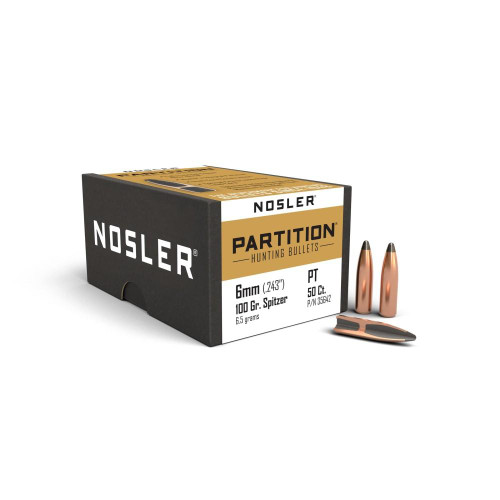 Nosler Partition Bullets 6mm .243" 100 gr SPT  50/ct