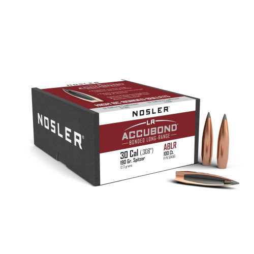 Nosler AccuBond Long Range Bullets .30 cal .308" 190 gr SPBT-ACB 100/ct