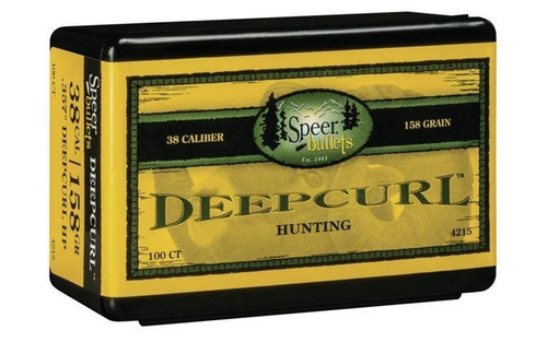 Speer Deep Curl Handgun Hunting Bullets .38 cal / .357 Mag .357" 158 gr DCHP 100/ct