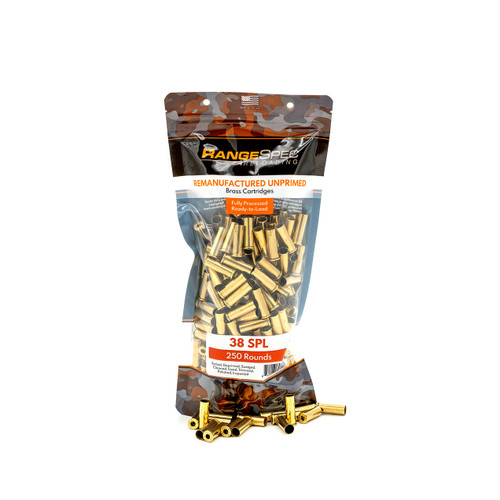 RangeSpec Reloading - .38 Special Unprimed Processed Brass - 250PCS