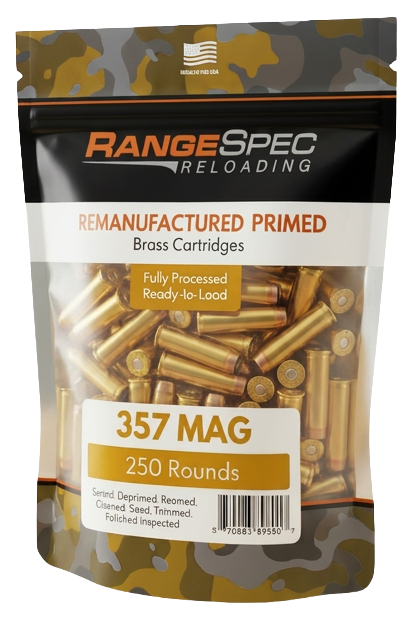 RangeSpec Reloading - .357 MAG Primed Reman Brass - 250PCS