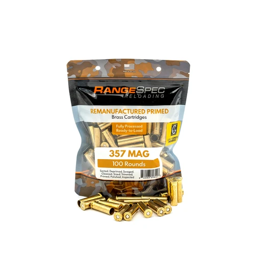 RangeSpec Reloading - .357 MAG Primed Reman Brass - 100PCS