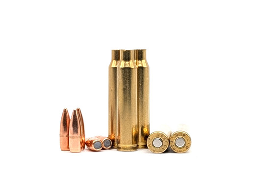 .223 Rem Rifle Brass | Processed Primed Brass and 55gr Projectiles | 250pcs