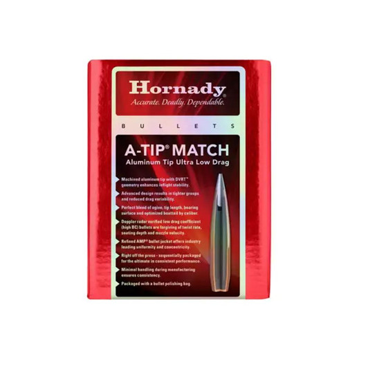 Hornady A-Tip Match Rifle Bullets 6.5mm .264" 153 gr PT 500/ct