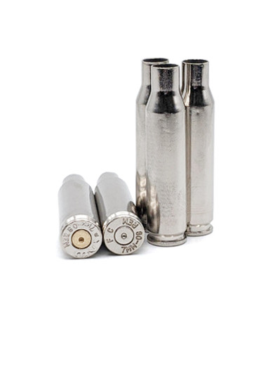 7mm-08 Rifle Brass, Nickel Finish