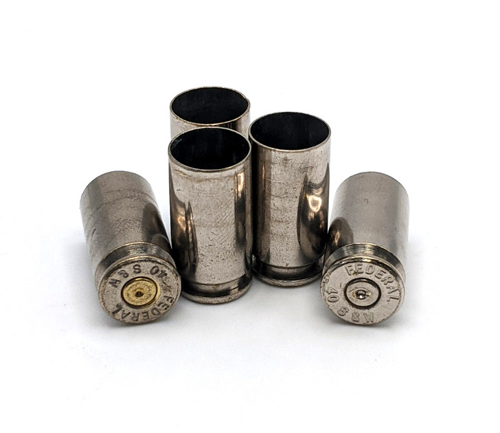 Previously Fired Mixed Headstamp Polished 9mm Luger Brass & Nickel