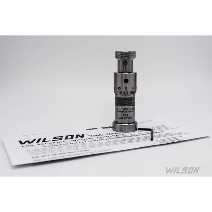 L.E. Wilson Stainless Steel Bullet Seater Die with Micrometer Adjustment 6mm Creedmoor