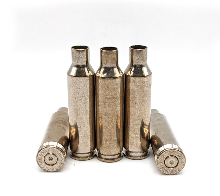 6.5mm Creedmoor Rifle Brass - Nickel Finish - Washed and Polished