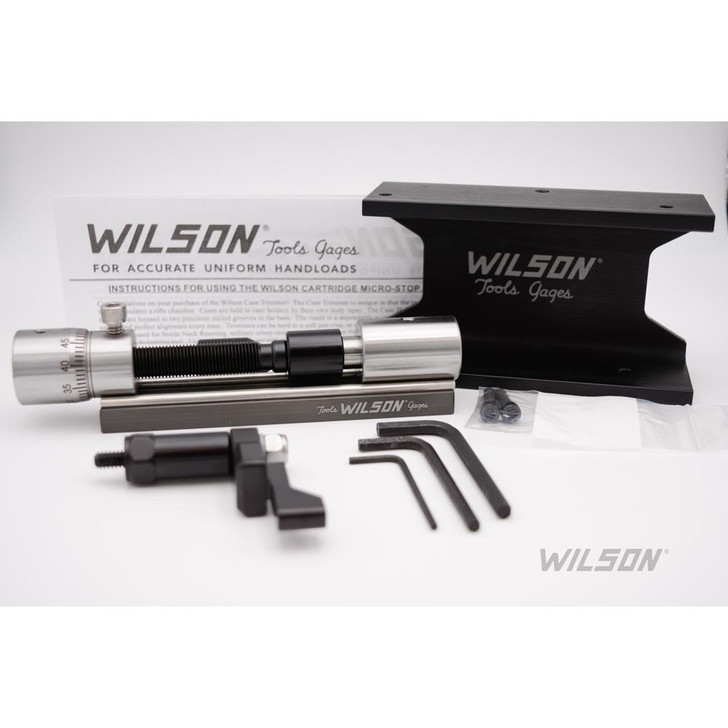 L.E. Wilson Case Trimmer Kit 17-45 - w/ Micro Adj Kit includes Stand & Clamp
