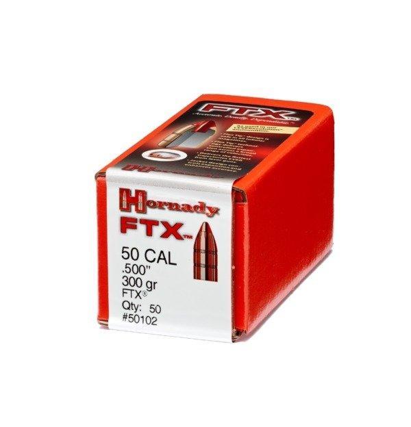 Hornady Mfg Hornady FTX Handgun Bullets .50 cal .500" 300 gr FTX 50/ct - $47.48 at Capital Cartridge