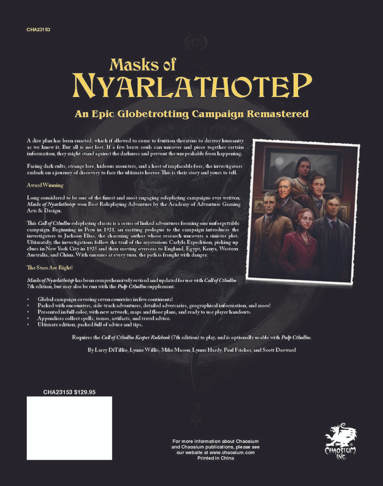 Masks of Nyarlathotep PDF Chaosium Inc.
