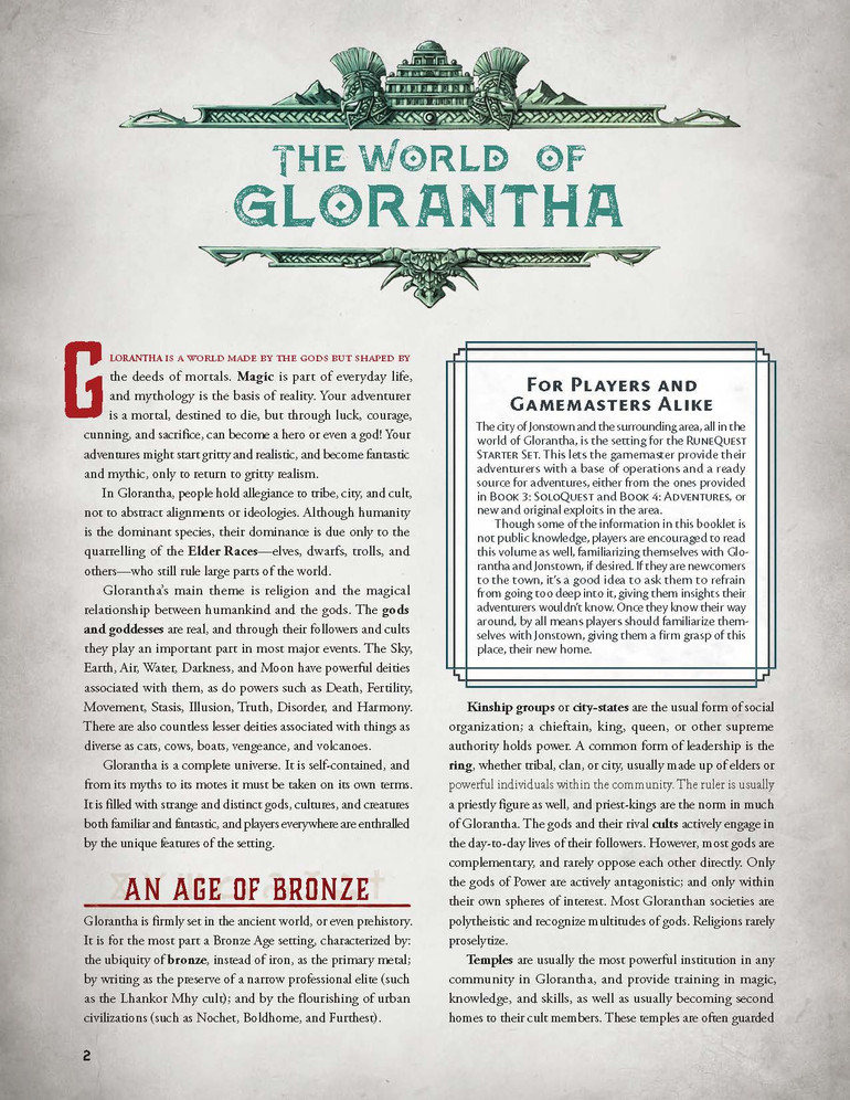 Buy RuneQuest RPG: Roleplaying In Glorantha Quick Start - Roleplaying Game - Chaosium Inc