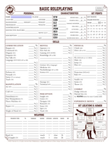 New BRP character sheet with hit locations