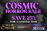 Almost 800 Chaosium titles are 25% off in DriveThruRPG's Cosmic Horror Sale