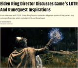 Legendary video game director Hidetaka Miyazaki cites the RuneQuest TTRPG as a key influence for his coming game Elden Ring