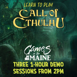 Chaosium's Mark Morrison demoing Call of Cthulhu at Games in the Maine this Sunday (Nov 5)