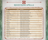 Rune Spell Reference Tables - free download for The Red Book of Magic