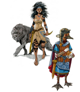 Coming later this year for the RuneQuest Starter Set: 14 *more* pre-gen characters – Non-human Adventurers!