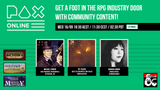 'Get a foot in the RPG industry door with community content!' A PAX Online panel for aspiring RPG writers - Wed 16 Sept