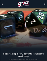 Miskatonic Monday #36: undertaking the 'Write your First Adventure' RPG workshop