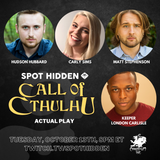 Cthulhu Dark Ages actual play with the Spot Hidden Show - starts Oct 13