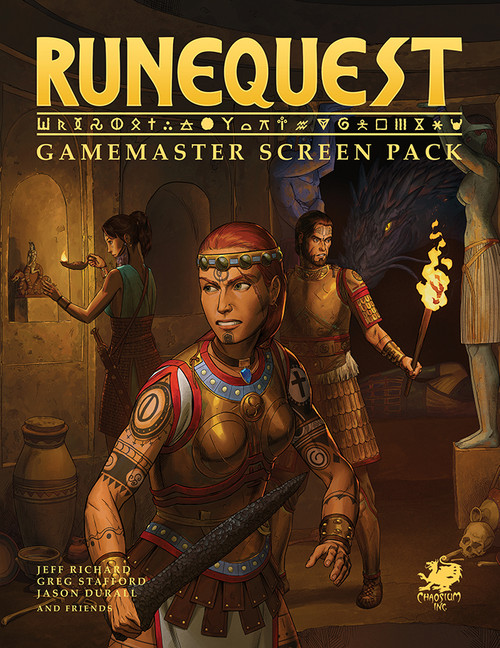 RuneQuest - Gamemaster Screen Pack - Front Cover RuneQuest - Gamemaster Screen Pack - Front Cover