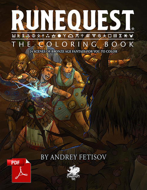 The RuneQuest Coloring Book - Front Cover