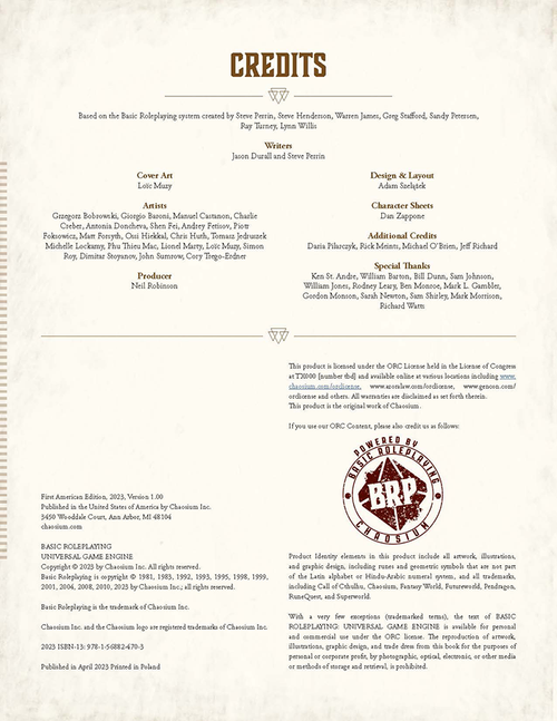 Basic Roleplaying: Universal Game Engine - PDF - Chaosium Inc.