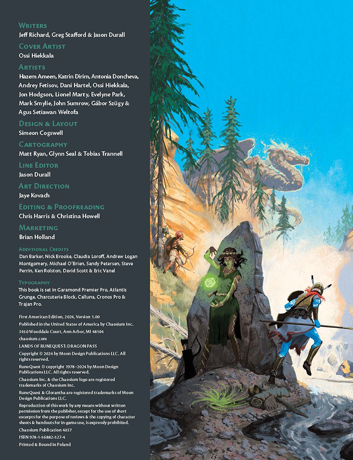 Lands of RuneQuest: Dragon Pass - Hardcover