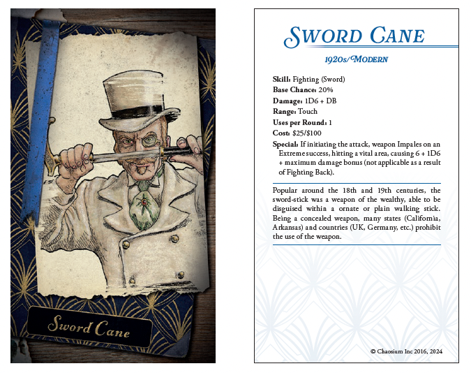 Sample Sword Cane Page