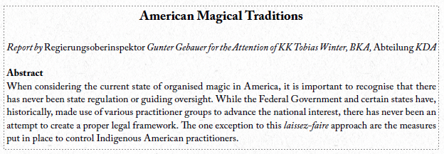 American magical traditions