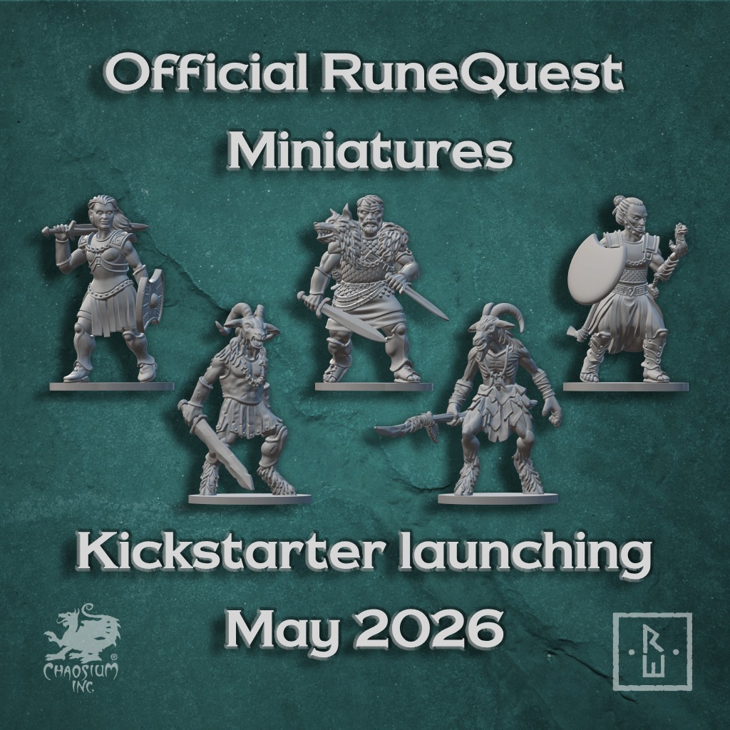 Thor Runequest RuneQuest minis are coming to Kickstarter in May 2026! - Chaosium Inc.