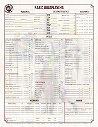 BRP Character Sheet Example