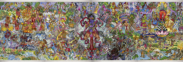 A foldout with all the gods