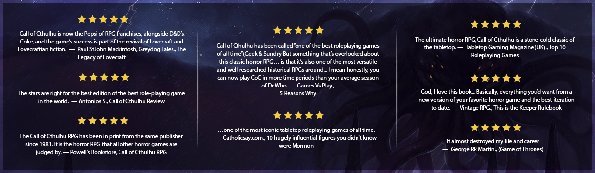 Call of Cthulhu - Keeper Reviews