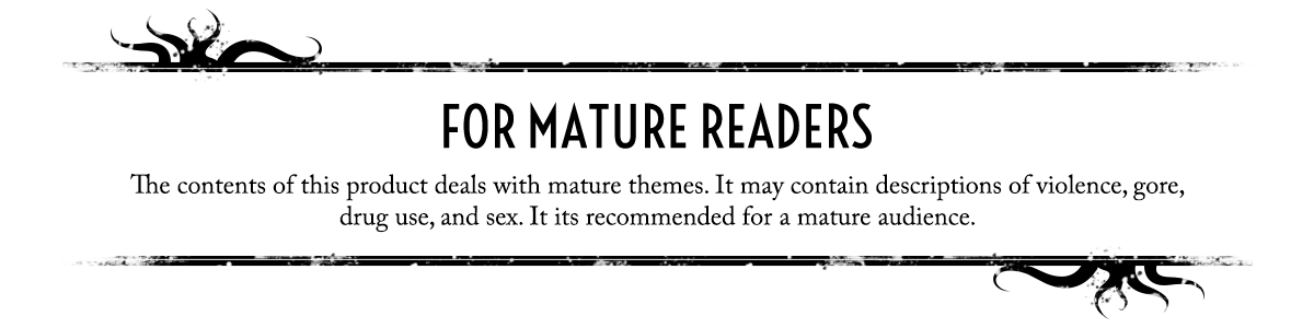 Mature Readers Warning Notice