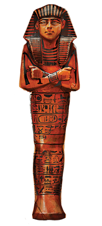 An ornate shabti figure